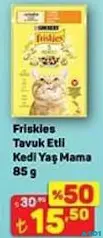 FRİSKİES TAVUK ETLİ YAŞ KEDİ MAMASI 85 G fiyat ve kampanya bilgisi